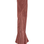 Maxigonna con finitura satinata coda in rosa Rick owens - donna 