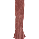 Maxigonna con finitura satinata coda in rosa Rick owens - donna 