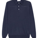Polo a maniche lunghe in blu Lardini - uomo 
