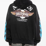 Felpa con zip e stampa grafica in nero Amiri - uomo 