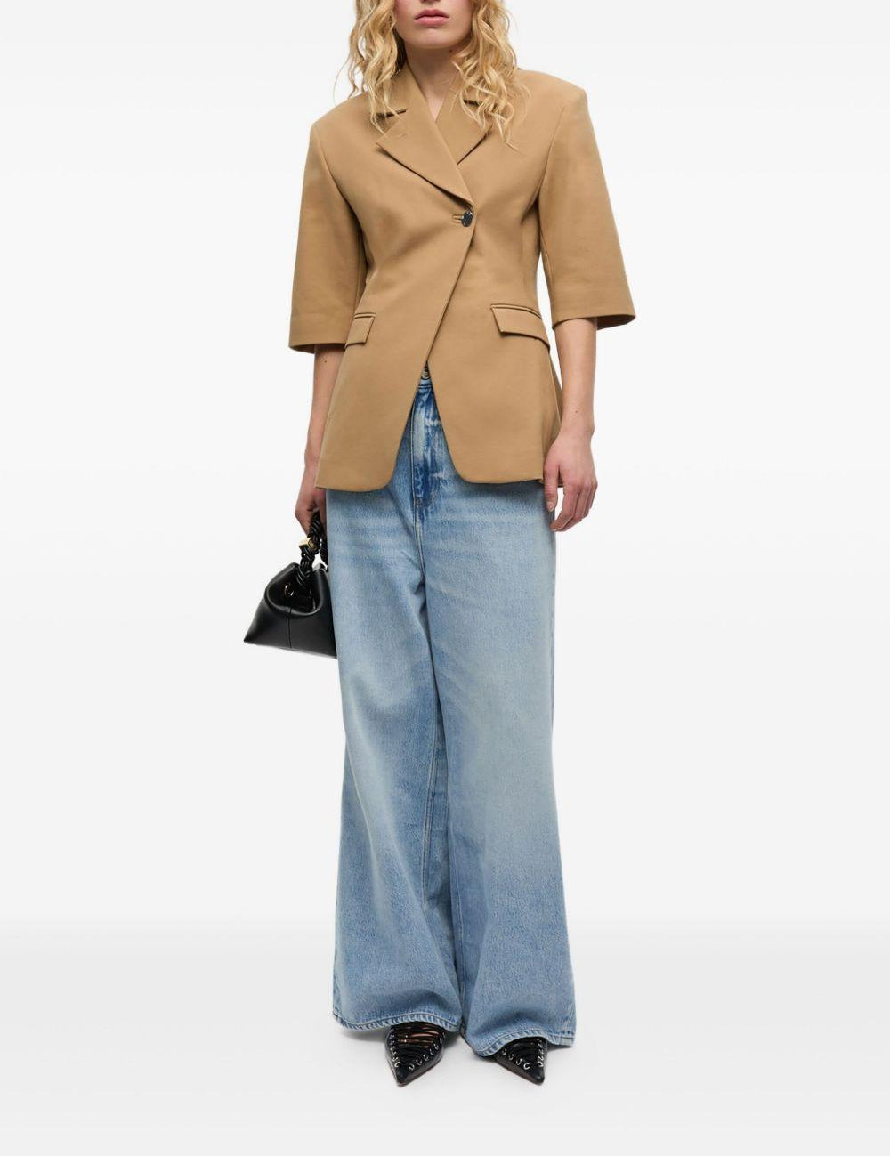 Jeans con baffatura in azzurro Ganni - donna 