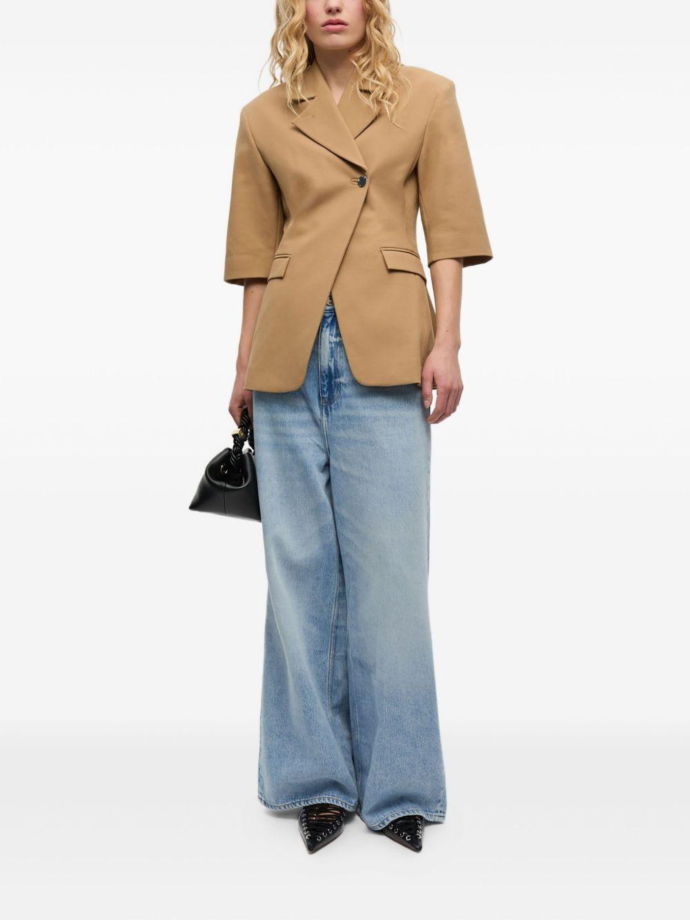 Jeans con baffatura in azzurro Ganni - donna 