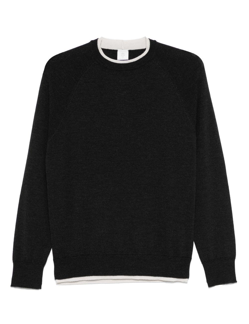 Maglione con finitura a contrasto in grigio scuro Eleventy - uomo 