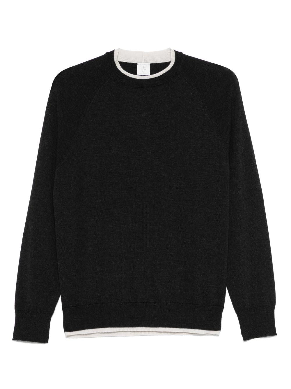 Maglione con finitura a contrasto in grigio scuro Eleventy - uomo 