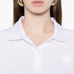 Polo con coulisse in bianco Moncler - donna 