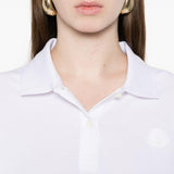 Polo con coulisse in bianco Moncler - donna 