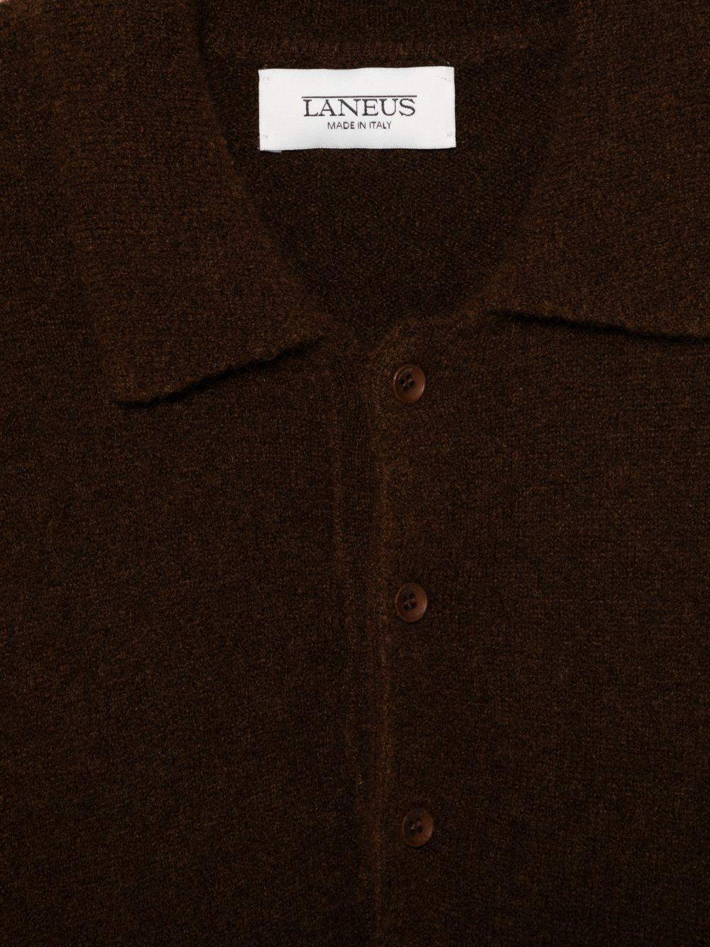 Polo in maglia in marrone Laneus - uomo 