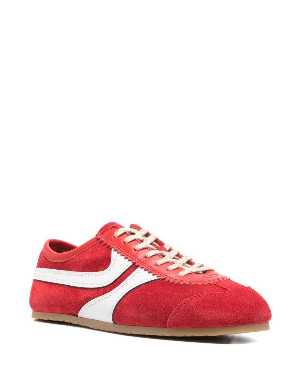 Sneakers con strisce laterali in rosso Dries van noten - donna 