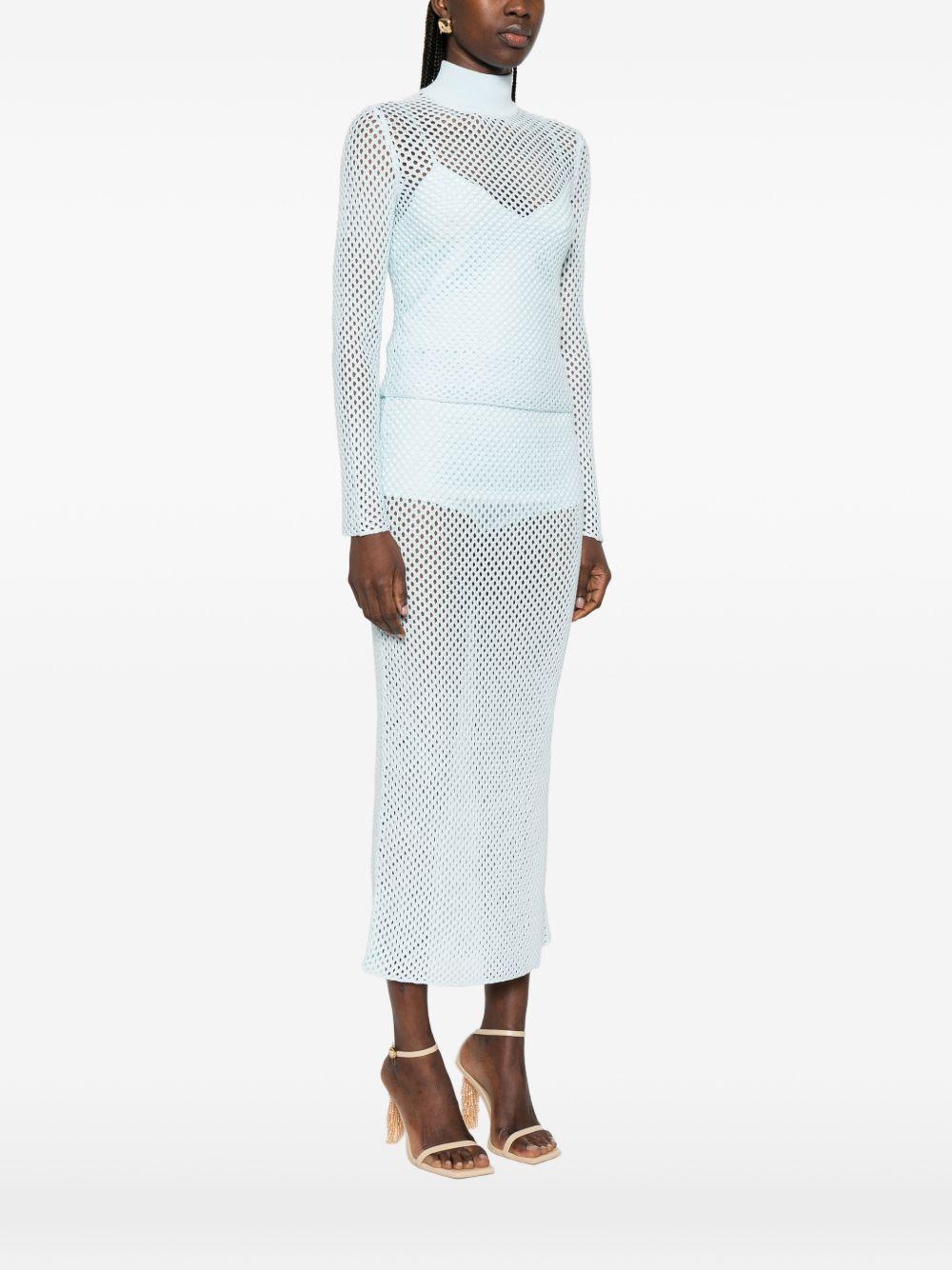 Top a collo alto e maniche lunghe in azzurro Simkhai - donna 