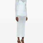 Top a collo alto e maniche lunghe in azzurro Simkhai - donna 