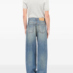 Jeans con inserti in blu Mm6 maison margiela - uomo 