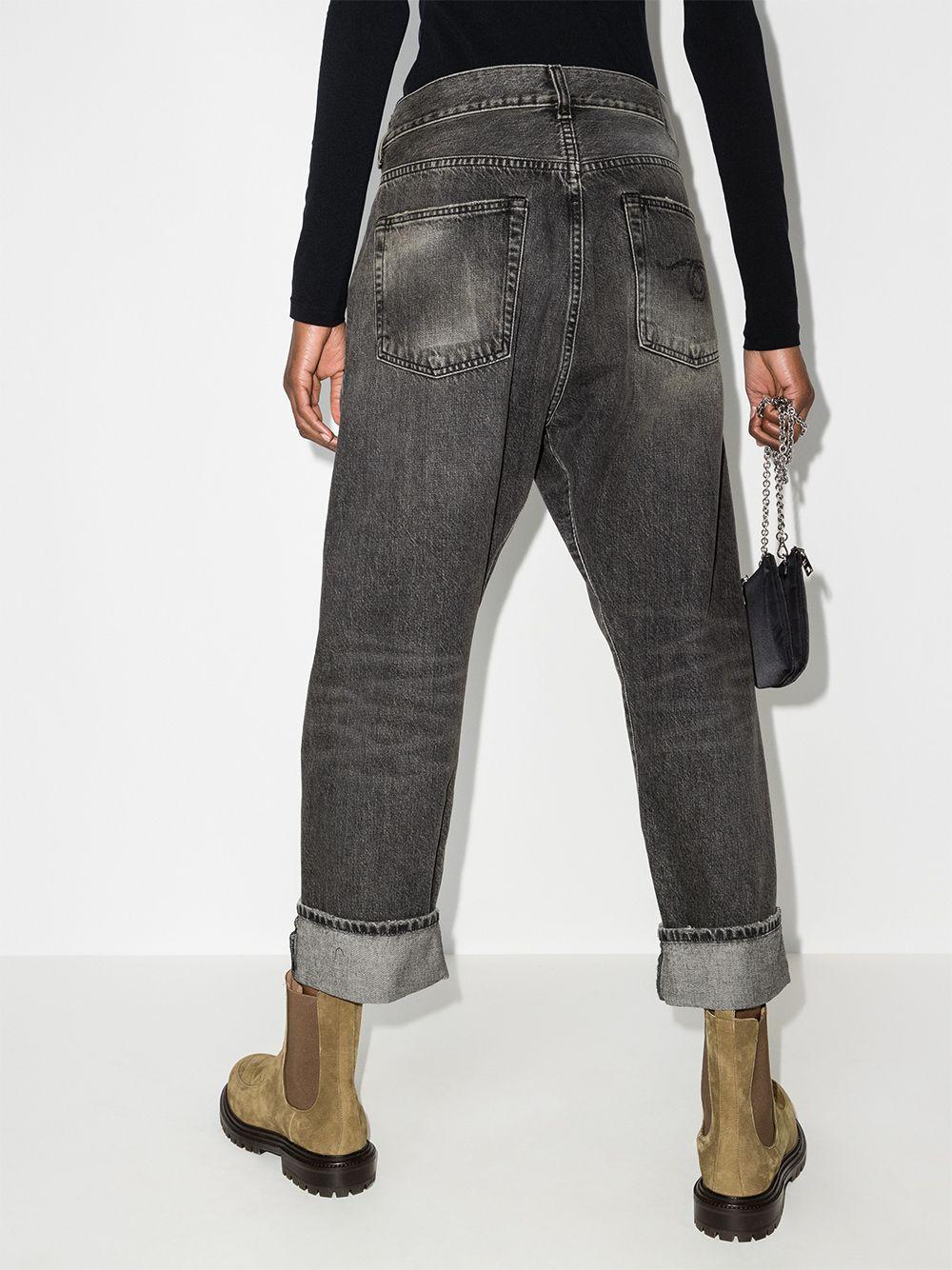 Jeans Leyton con design a incrocio in nero R13 - donna 