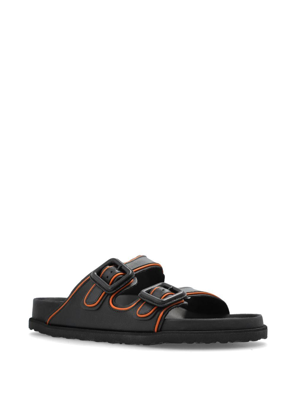 Ciabatte in pelle Arizona con fibbia in nero Birkenstock 1774 - uomo 