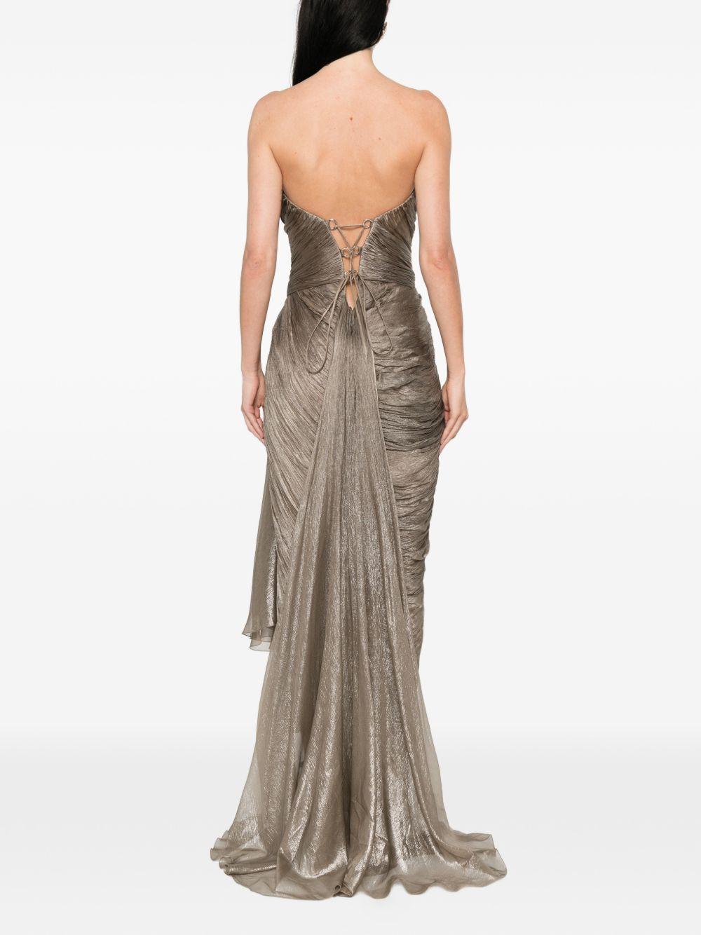 Abito con drapeggi jolie in argento Maria lucia hohan - donna 
