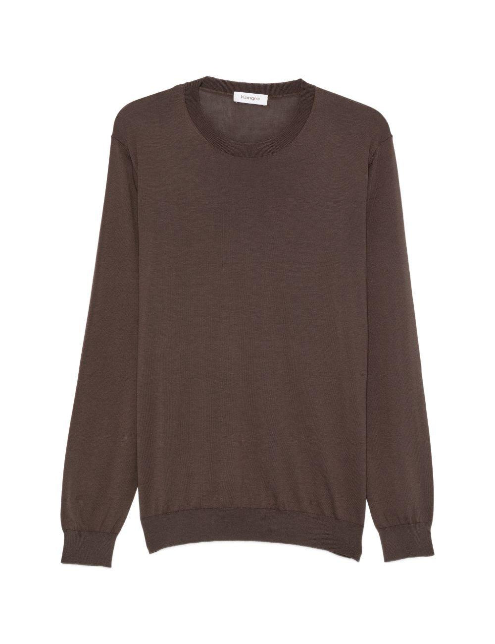 Maglione a girocollo in marrone Kangra - uomo 