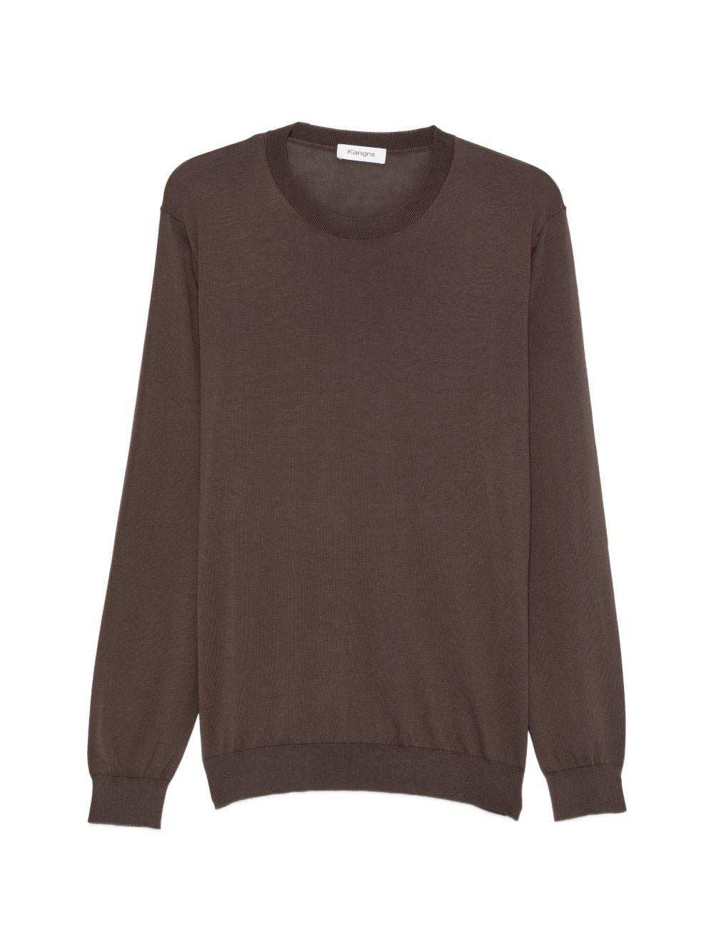 Maglione a girocollo in marrone Kangra - uomo 