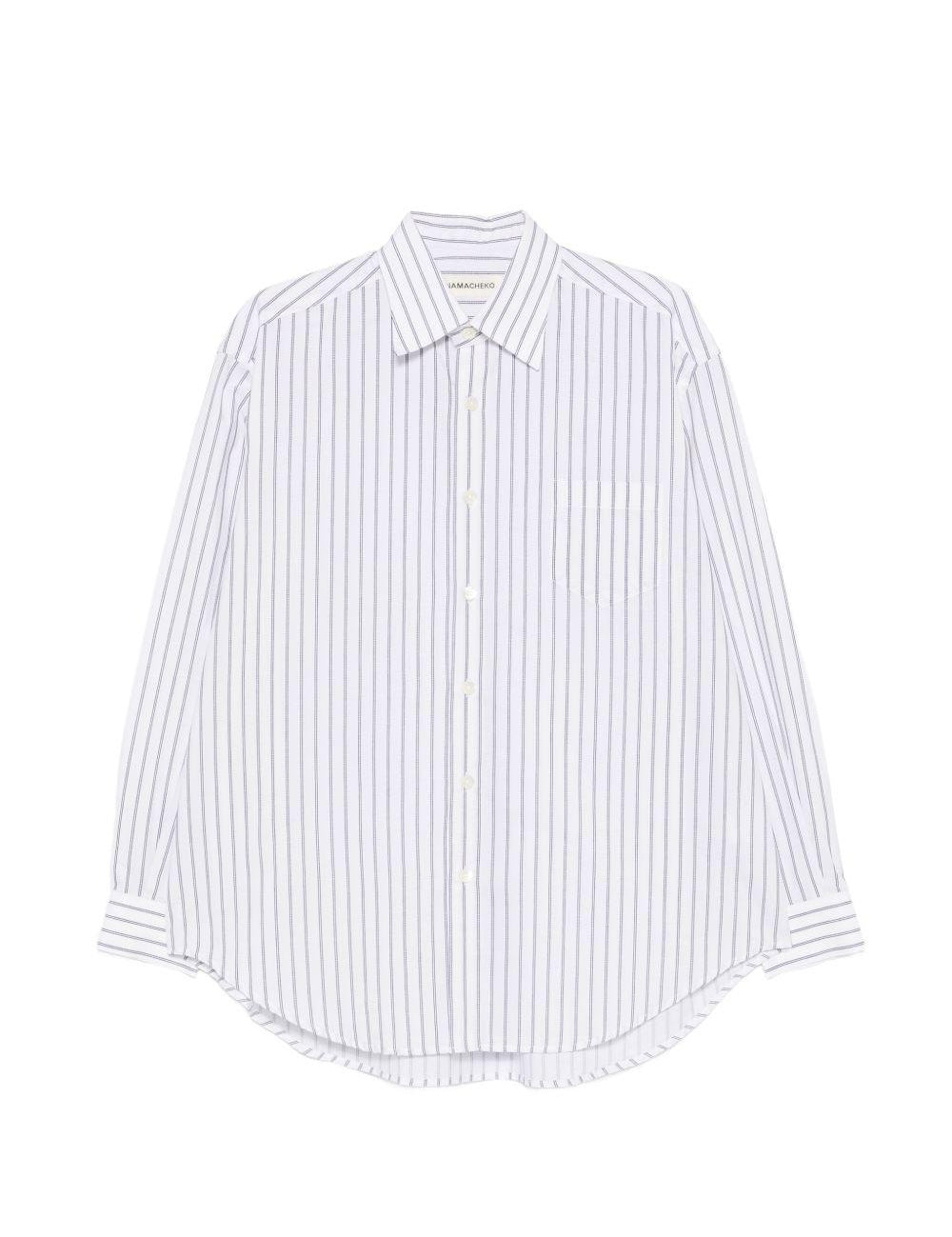 Camicia a righe con colletto classico in bianco Namacheko - uomo 