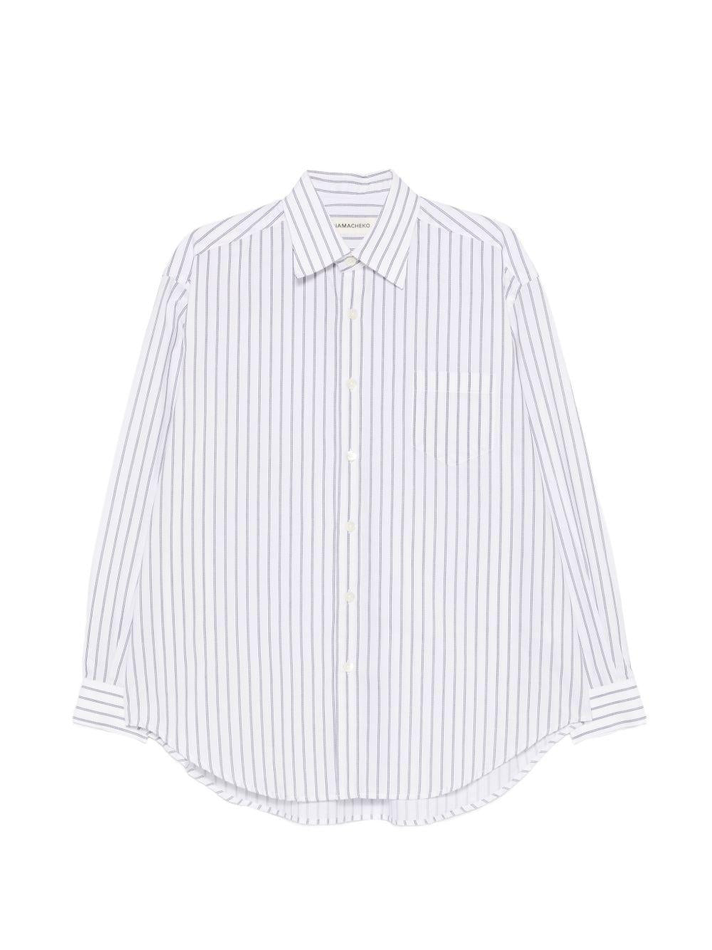 Camicia a righe con colletto classico in bianco Namacheko - uomo 