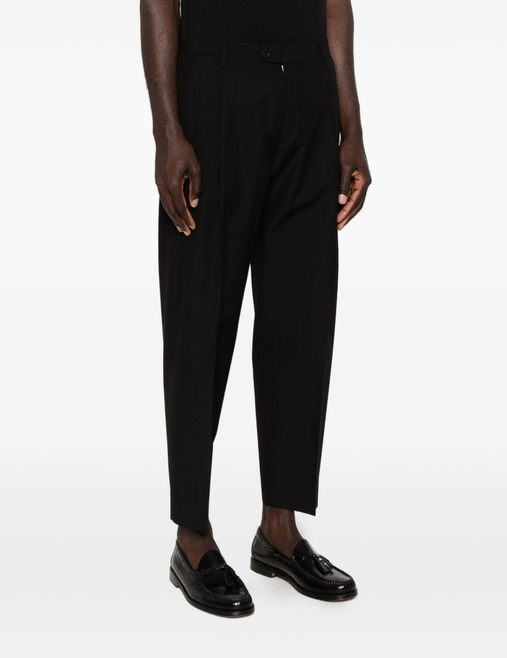 Pantaloni a pieghe con piega stirata in nero Briglia 1949 - uomo 
