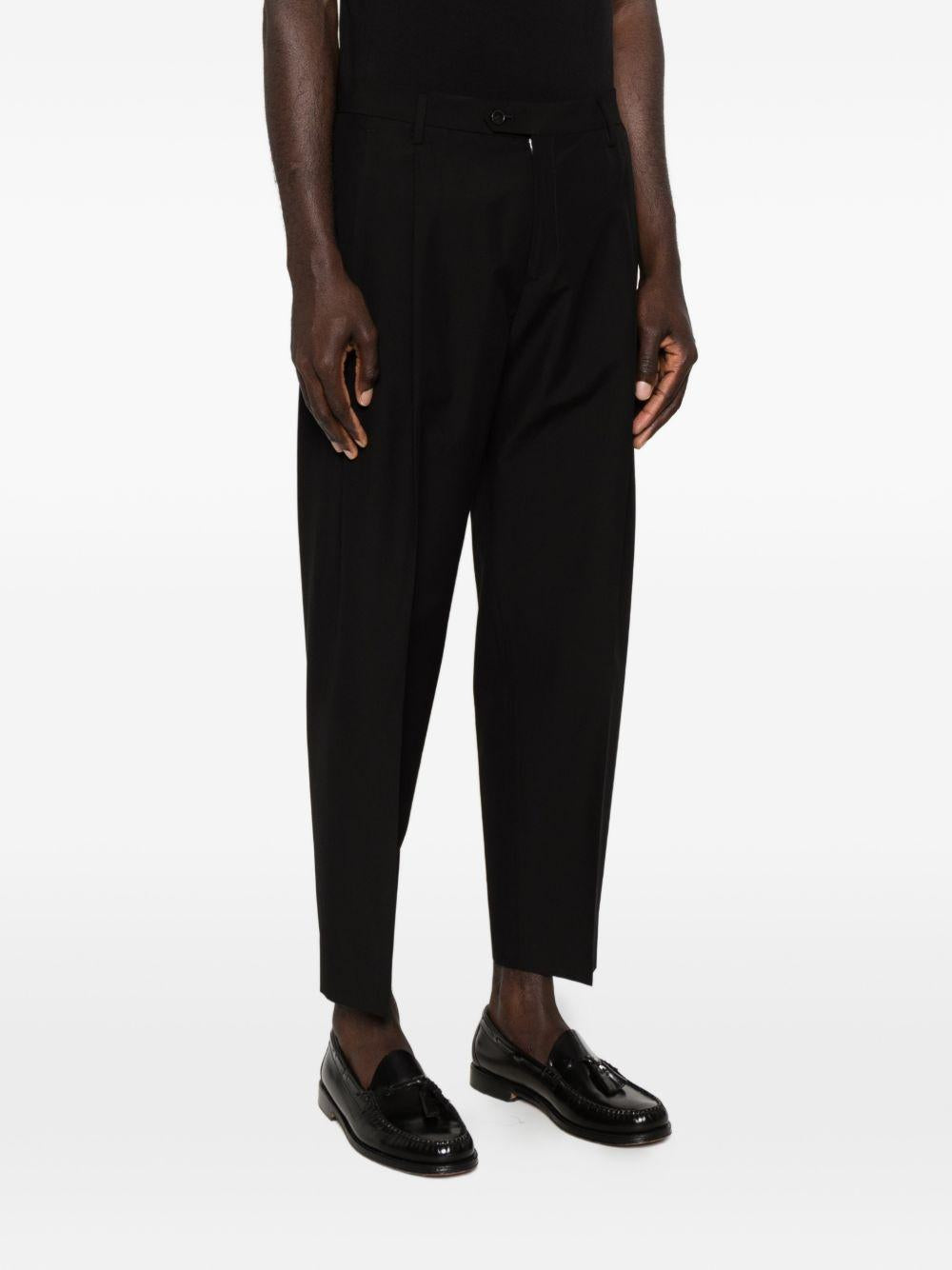 Pantaloni a pieghe con piega stirata in nero Briglia 1949 - uomo 