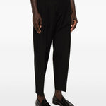 Pantaloni a pieghe con piega stirata in nero Briglia 1949 - uomo 