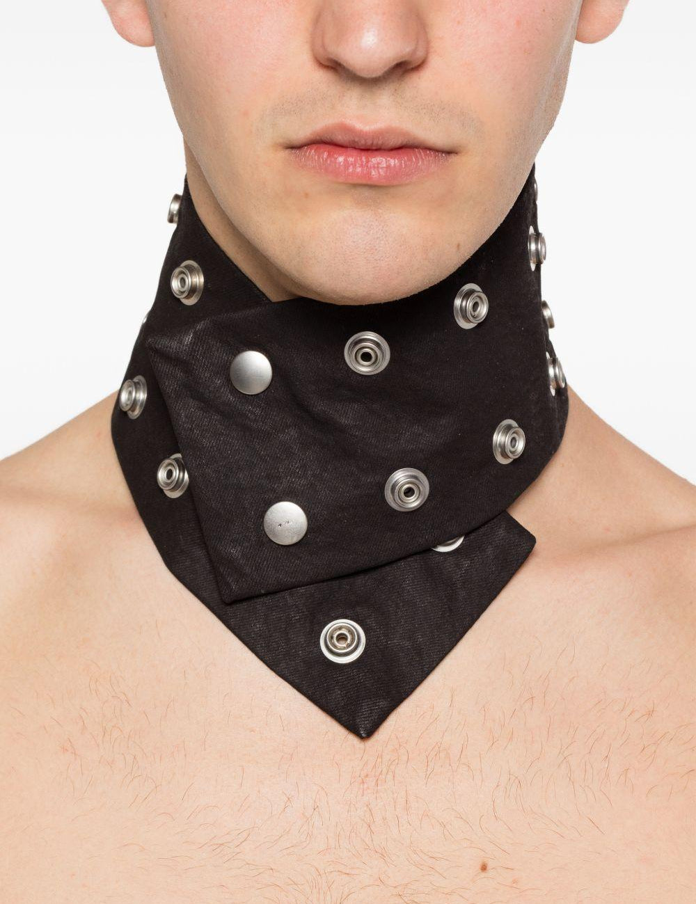 Choker con chiusura a pressione in nero Rick owens drkshdw - unisex 