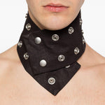 Choker con chiusura a pressione in nero Rick owens drkshdw - unisex 