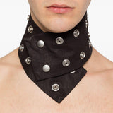 Choker con chiusura a pressione in nero Rick owens drkshdw - unisex 