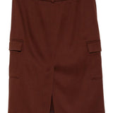 Gonna dritta con spacchi in bordeaux Loulou de saison - donna 