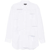 Camicia con cut-out in bianco Comme des Garçons Homme Plus - uomo 