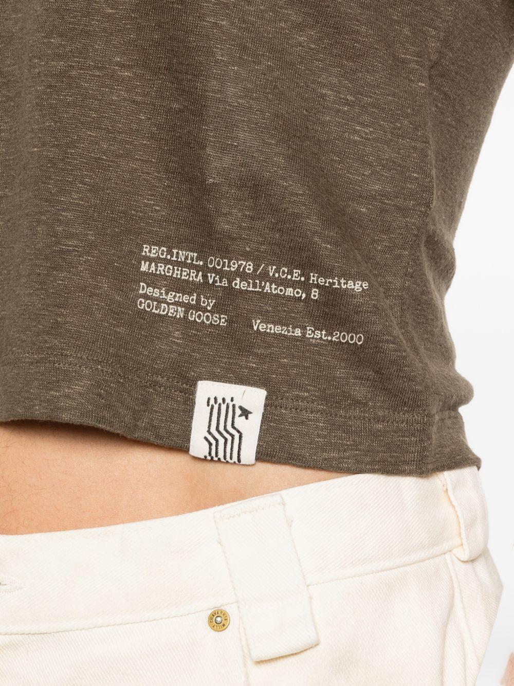 Canotta mara con stampa in verde Golden goose - unisex 
