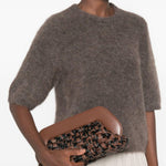 Clutch bios cesta vegan in marrone 