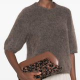 Clutch bios cesta vegan in marrone 