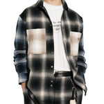 Camicia con tasca sul petto a quadri in nero Song for the mute - uomo 