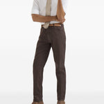 Jeans a gamba dritta in marrone Brunello cucinelli - uomo 