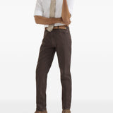 Jeans a gamba dritta in marrone Brunello cucinelli - uomo 
