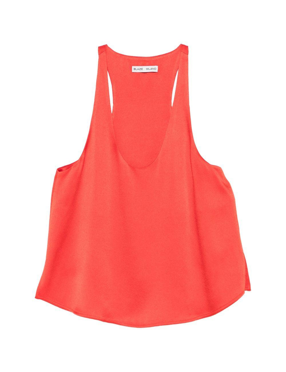 Top con scollo a u in rosso Blazé milano - donna 