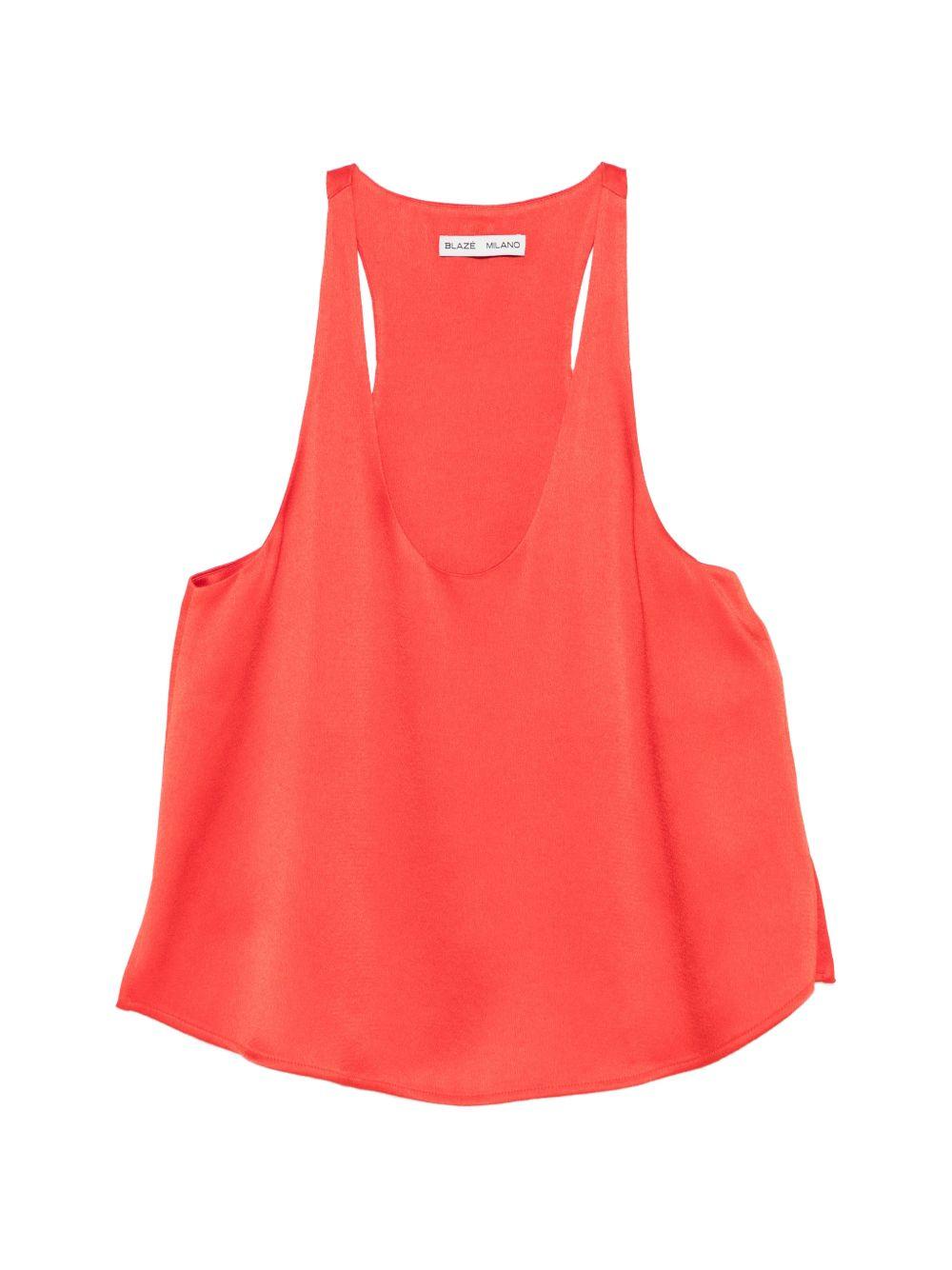 Top con scollo a u in rosso Blazé milano - donna 