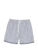 Eleventy men's blue geometric pattern swim shorts