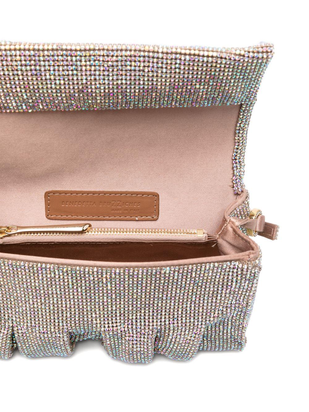 Borsa a mano con cristalli in rosa Benedetta Bruzziches - donna 