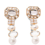 Orecchini con design a goccia in oro Self-portrait - donna 