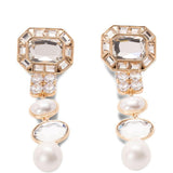 Orecchini con design a goccia in oro Self-portrait - donna 