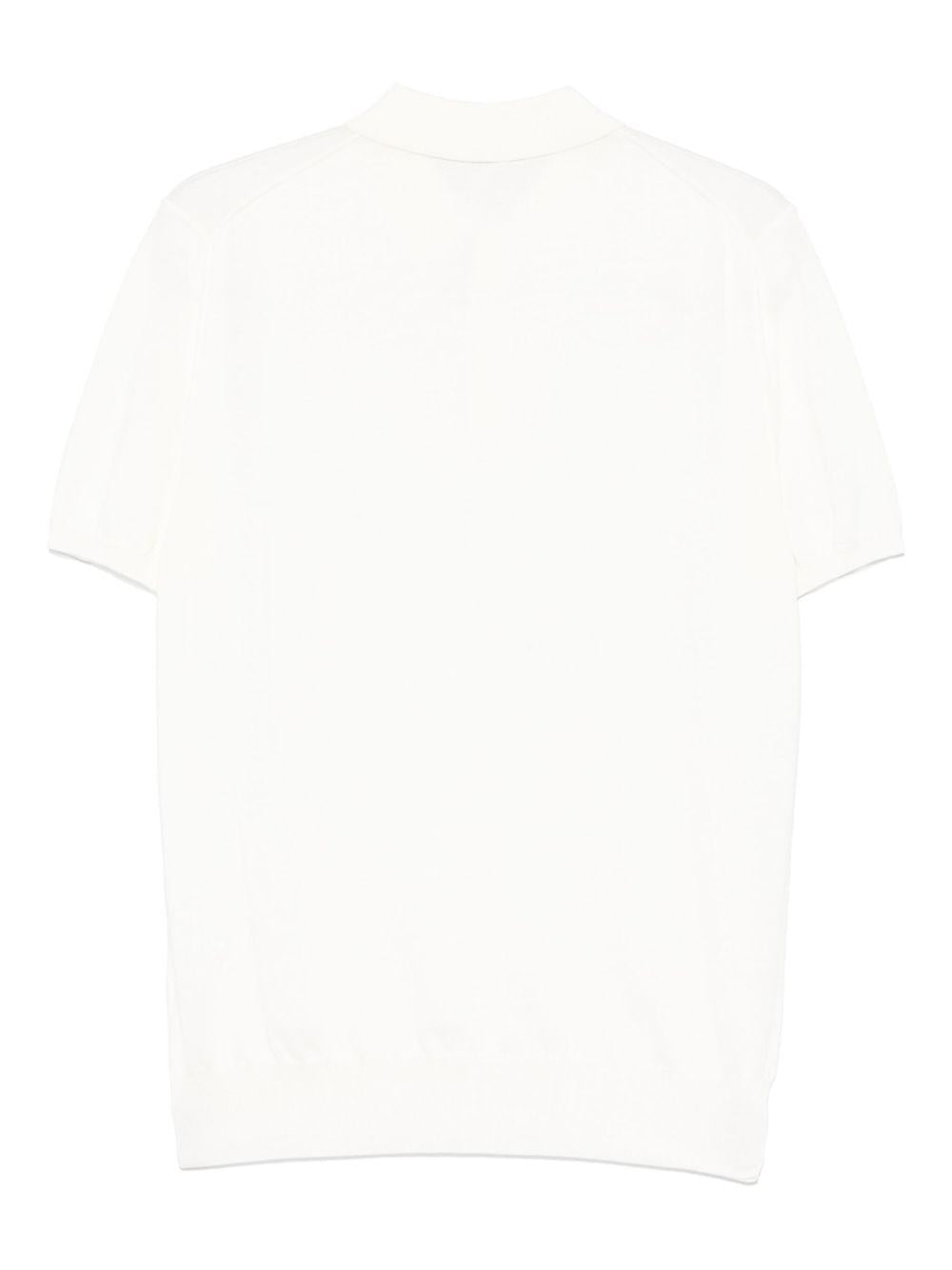 Polo in cotone in bianco Caruso - uomo 