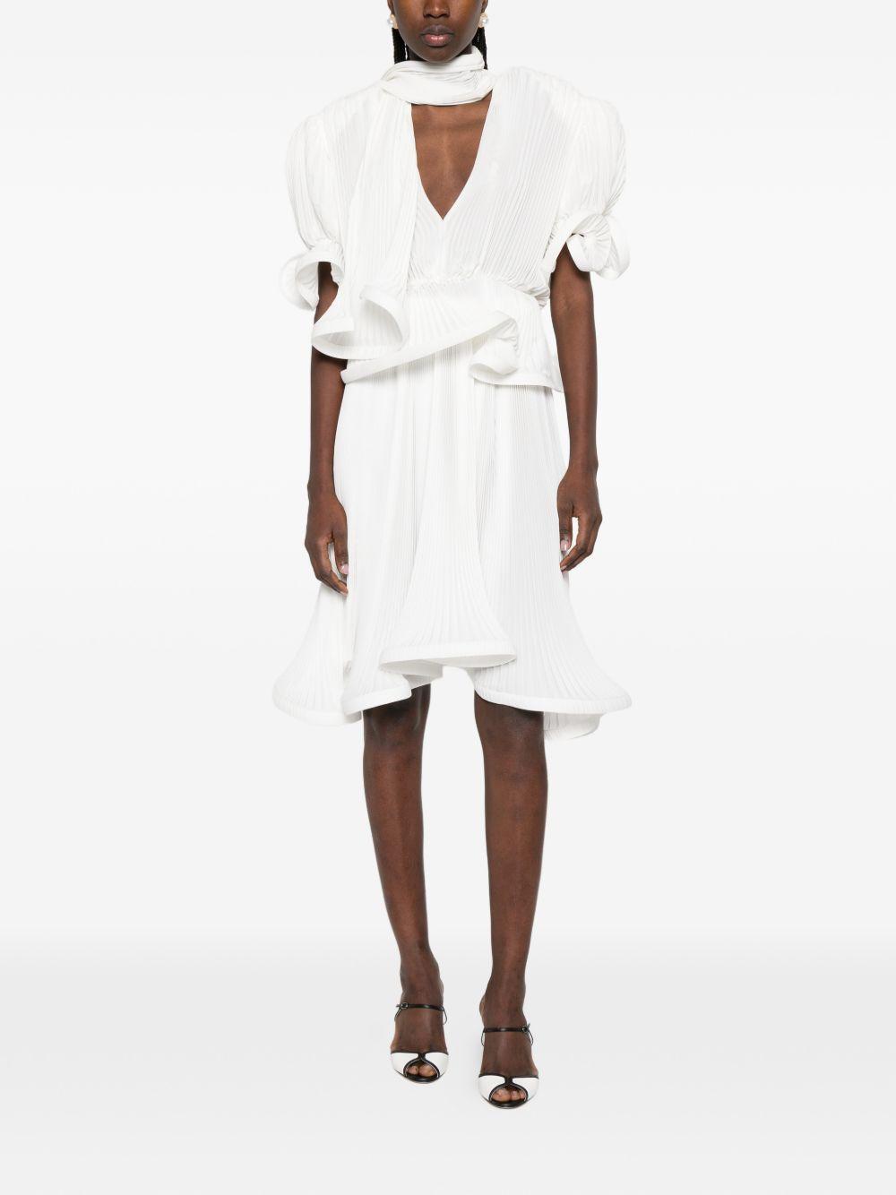 Gonna midi plissettata in bianco Rowen Rose - donna 
