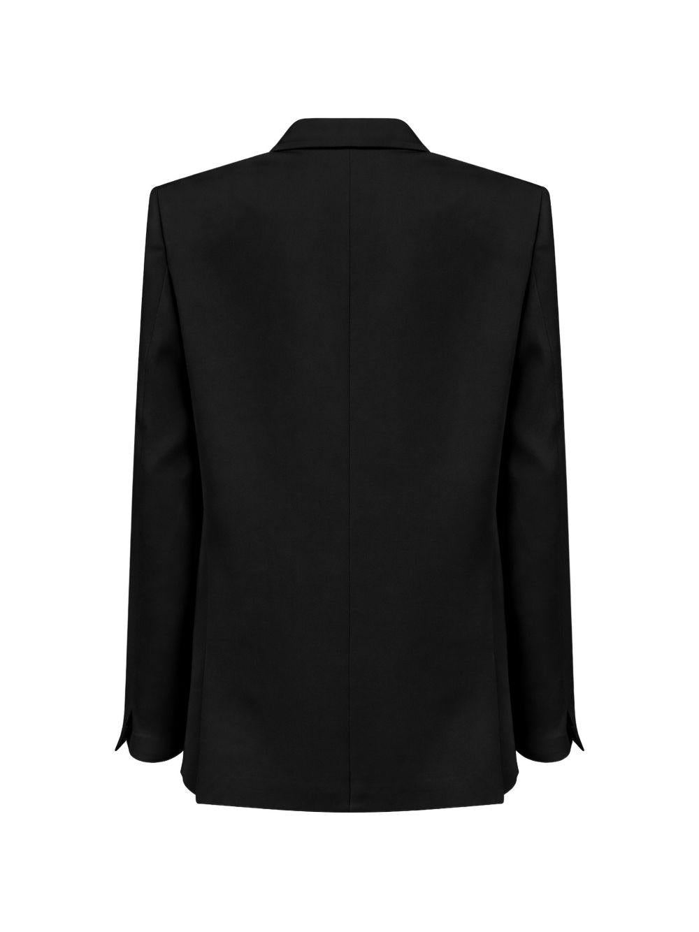 Blazer doppiopetto in crepe in nero Amen - donna 