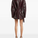 Giacca in vinile con cintura in bordeaux COURRÈGES - donna 