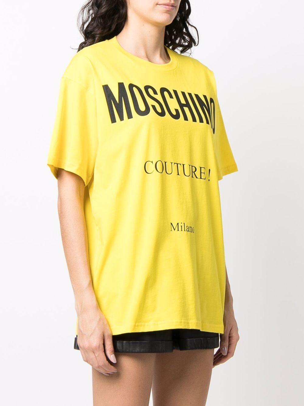 T-shirt Couture in giallo Moschino - donna 