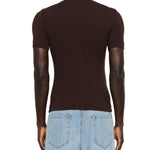 T-shirt con logo in marrone Entire studios - unisex 