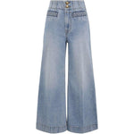 Jeans indra a gamba larga in blu 