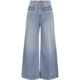 Jeans indra a gamba larga in blu 